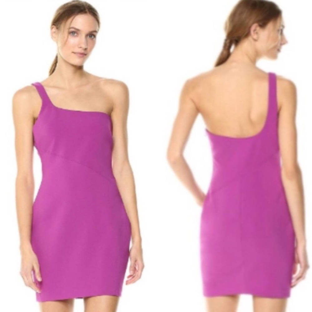 Likely Maisey Asymmetric Dress in Deep Orchid